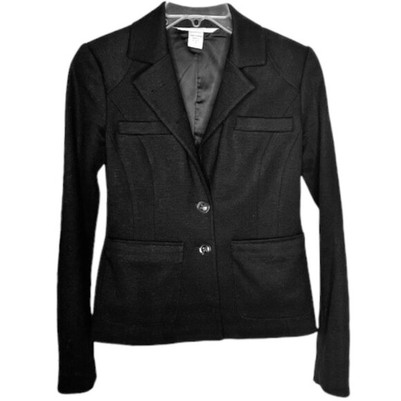 DVF Diane von Furstenberg Tailored Rev Bullit Wool Blend Blazer - 0 - Bl… - Picture 1 of 11